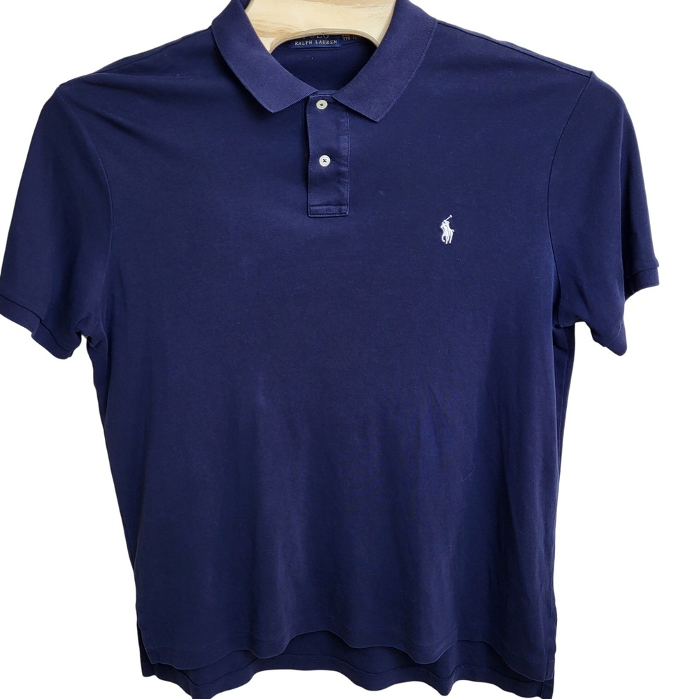 Polo Ralph Lauren Men's XXL Navy Blue Short Sleeve Polo Shirt White Pony Soft